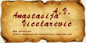 Anastasija Vicelarević vizit kartica